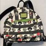 Lounge Fly  Black and White Striped Beetlejuice Beetlejuice Backpack EUC Photo 1