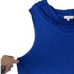 Heartstring Womens XL Blue Sleeveless Cowl Neck High Low Midi Dress Flowy Comfy Photo 3