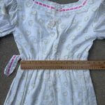 70s White & Pink Hearts Prairie Dress (XS Photo 5