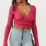 Urban Outfitters Long sleeve pink wrap top Photo 0
