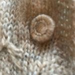 Vintage 90s wool blend hand knit large weave knit sweater vest, GUC, S Tan Photo 6