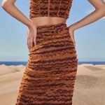 ZARA ruched midi skirt Photo 1