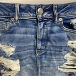 American Eagle  Outfitters Distressed Denim Hi-Rise Mini Skirt Photo 1