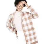 Madewell Women’s Minetta Wool Buffalo Plaid Sweater Coat Medium Photo 1