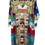 Atelier 5 By Godze Yilmaz Bold Geometric 3/4 Sleeve Kafton Dress L Art Deco Size L Photo 0