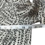 CAbi Black White Pattern Print Long Sleeve Chiffon Collar Button Down Blouse Photo 3