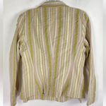 CAbi Seersucker Striped Jacket & Skirt Suit, Off White, Green, Pink Sz 8 Photo 6