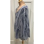 Como Blu Blue Tie Dye Knit Top Ruffle Boho Hippie Beach Size 4X Photo 4