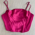 H&M Hot Pink Satin Corset Top Photo 0