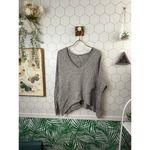 Free People  Gray Wool Blend Slouchy Scrunch Sleeve Sweater - Size - Medium Photo 1