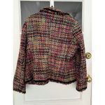 Sag Harbor Muti Colored Blazer Size 16 velvet trim pockets brass button Photo 3