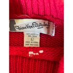 Diane Von Furstenberg Vintage  Red Mockneck Snowman Sweater Size Sweater Photo 5