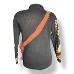 Vintage The Eagles Eye Black Hand Knit Chunky Equestrian Trompe Loeil Sweater Size M Photo 4