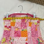 Lilly Pulitzer vintage y2k Dress Women's Patchwork Strapless Short Cotton Sz 4 Photo 5