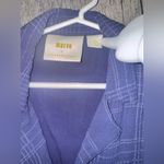 Anthropologie  Maeve Blue Aria Plaid Textured Midi Dress Shirtdress Chic
Xsmall Photo 3