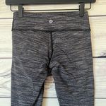 Lululemon Black / Grey Marled Capri Leggings Photo 6