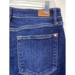 Judy Blue ‎ Womens High Rise Wide Leg Jeans Sz 9/29 Blue Denim Dark Wash Raw Hem Photo 2