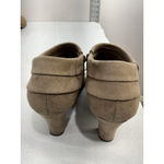 Aerosoles Womans Booties 6.5 M Tan Side Zip Stacked Heel Round Toe Photo 4