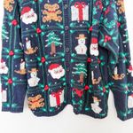VTG Highgate Womens Cardigan Size‎ L Petite Multicolor Christmas Holiday Novelty Blue Size undefined Photo 2