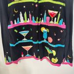 VINTAGE Berek Martini City Sweater Women L Black Cardigan Hand Knit 90s Party Size L Photo 3