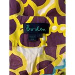 Boden Retro Jumbo Flower Print 3/4 Sleeve‎ Cotton Lightweight Dress Size 8 Purple Photo 1