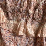 Ulla Johnson  Asha Tiered High Waist Skirt Floral Peach Pink Photo 6