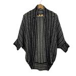 Moth Anthropologie Open Front Chunky Knit Cardigan Size XS Neutral Layering Cozy Black Photo 1