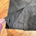 st. john's bay  Suede Maxi  Skirt Womens 12 Green Leather Lined Straight Photo 2