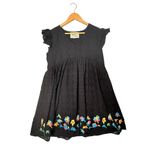 Layerz Clothing Marci Dress Womens M Black Eyelet Babydoll Flutter Sleeve Folk Size M Photo 4