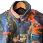 BDG Multicolor Camo Print Sherpa Fleece Pullover Size Medium Urban Outfitters Photo 2
