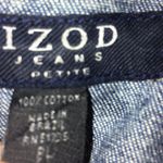 IZOD  Denim vest studded retro Y2K P/L punk preppy 100% cotton distressed… Photo 5