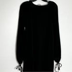 ZARA Women’s Black Tunic/Dress Mini Drawstring Sleeve Pom Pom Detail Sz M Photo 3