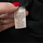 Juicy Couture Crewneck Sweater Womens Size L Black Signature Gold Print Y2K Photo 5