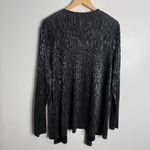 Christopher & Banks NWT Women’s Black Metallic Open Front Cardigan Size X-Large Photo 1