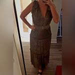 Sabina Musayev‎ Helena Gown Maxi Dress in Gold Size Large Photo 3