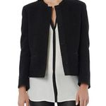 Vince NWT  Black Ribbed Snap Button Blazer Jacket SZ 0 Photo 0