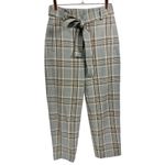 Wilfred Aritzia  Plaid Tie Belt Trouser Pants Sz 4 Academia Preppy Career‎ Office Photo 2
