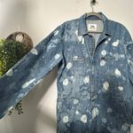 Lee NEW Women's Denim Splatter Union-Alls Coverall Great Fog Sz Large Zip Front Photo 7