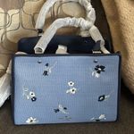Kate Spade Authentic floral Thick Canvas/pebbled leather 3 compart. Satch/crosby Photo 3