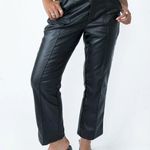 Princess Polly Encore Black Faux Leather High Rise Straight Leg Pants 6 Photo 5