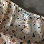 Madewell  tank top blouse speckled size 14 cotton twist tie front detail v neck Photo 3