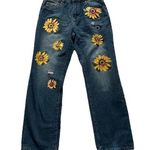 Misslook Womens Sunflower Black Jeans Light Distressed Frayed Faded Size M Blue Photo 0