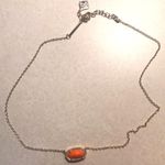 Kendra Scott Necklace, Gold Chain And Orange Stone Photo 0