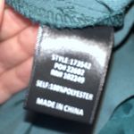 Skies Are Blue  Wide Leg Pant Size 1X Pull‎ On Satin Hunter Green Leopard NWT Photo 5