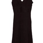 J.Crew Womens Sophia 96455 Brown Silk Chiffon Pull On Zip Up Midi Dress Size 0P Photo 0