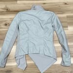 BLANK NYC  Gray Drapey Vegan Leather Moto Jacket Women’s XS Photo 4