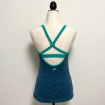 Alo Yoga  Reflections Tank Space Dye Green Blue Built In Bra Racerback Small Photo 5