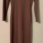 Women’s Basic Scoop neck Maxi Dress Brown Photo 0