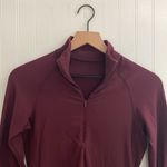 Lululemon Outrun the Elements 1/2 Zip Long Sleeve Running Top in Garnet Size 4 Photo 8