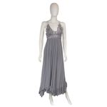 Free People Free‎ People Adella Lace Maxi Dress Slate Gray XS S Photo 2